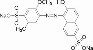 6-羥基-5-［(2-甲氧基-5-甲基-4-磺本基)偶氮］2-萘磺酸二鈉鹽